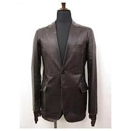 Fendi-Fendi Super luxury leather jacket-Dark brown