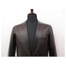 Fendi-Fendi Super luxury leather jacket-Dark brown