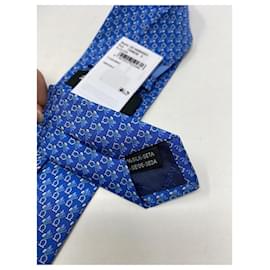 Salvatore Ferragamo-salvatore ferragamo gravata nova coleção-Azul