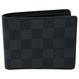 LOUIS VUITTON Damier Graphite Portefeuille Slender Wallet N63261 Auth LV 31031A Damier ebène