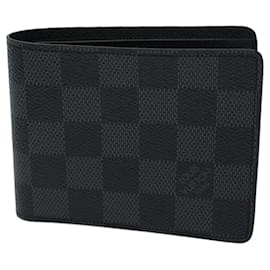 Louis Vuitton-LOUIS VUITTON Damier Graphite Portefeuille Slender Wallet N63261 LV Auth 31031EN-Otro