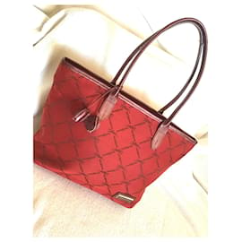 Longchamp-Handbags-Red,Dark red