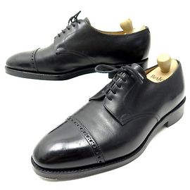 SCARPE JOHN LOBB RUSSEL DERBY 8.5E 42.5 SCARPE IN PELLE NERA Nero