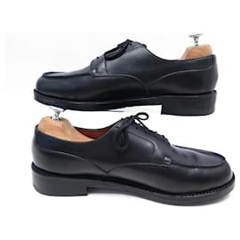 JM Weston-JM WESTON SHOES 641 GOLF 8.5D 42.5 BLACK LEATHER DERBY SHOES-Black