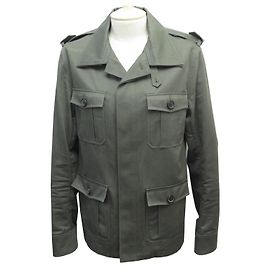 Christian Dior GIACCA SAHARAN DA UOMO DIOR  5EH1042693 M 50 GIACCA IN COTONE SLIMANE Cachi