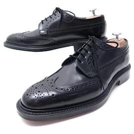 Church's-NEW CHURCH'S GRAFTON SHOES 7.5F 41.5 BLACK LEATHER DERBY SHOES SHOES-Black