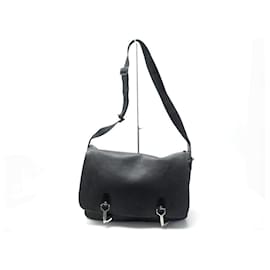 Louis Vuitton-SACOCHE LOUIS VUITTON DERSOU CUIR TAIGA M30164 BANDOULIERE MESSENGER BAG-Noir