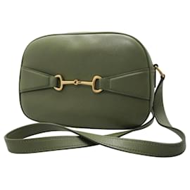 Céline-Celine Green Crecy Leather Crossbody Bag-Green