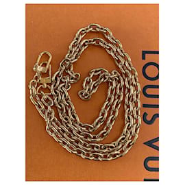 Louis Vuitton-Bandolera extraíble de cadena Louis Vuitton dorada-Dorado