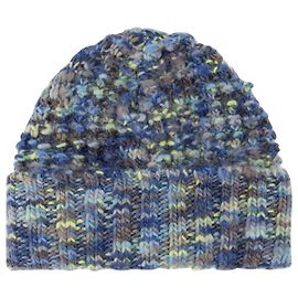 Acne Space Dye Beanie Hat in Wool, Blue / Multi Blue