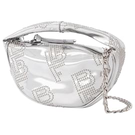 Autre Marque-Baby Cush Bag in Silver Leather-Silvery,Metallic