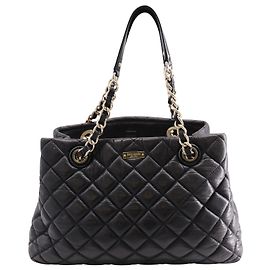 Bolsa acolchoada Kate Spade Mary Anne em couro preto Preto