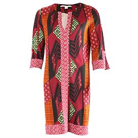 Diane Von Furstenberg Robe Tunique Imprimée en Soie Multicolore Autre