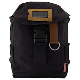 Acne-Backpack in Black Ripstop Nylon-Black