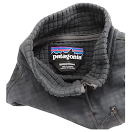 Autre Marque-Patagonie R1 Sweat-shirt à demi-fermeture éclair en polyester gris anthracite-Gris