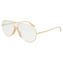 Gucci-Gucci Aviator-Style Metal Sunglasses-Golden,Metallic