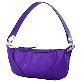 Autre Marque-Mini Amira Bag in Metallic Purple Leather-Purple