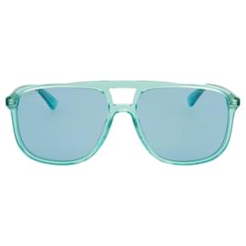 Gucci-Aviator-Style Acetate Sunglasses-Blue