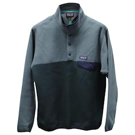 Autre Marque-Patagonia Lightweight Synchilla Snap-T Fleece Pullover in Green Polyester-Green