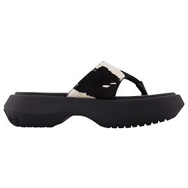 Acne Berry Flip Pony in Pelle Nera e Bianca Multicolore