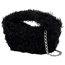 Autre Marque-Baby Cush Bag in Black Faux Fur-Black