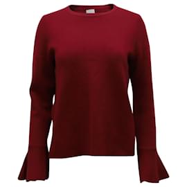 Iris & Ink-Iris & Ink Carmen Sweater in Burgundy Wool-Dark red