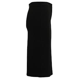 Alexander Mcqueen-Alexander Mcqueen Midi Pencil Skirt in Black Knit Rayon Blend-Black