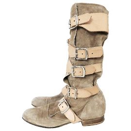 Vivienne Westwood Vintage Pirate Boots Beige