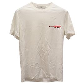 Camiseta de algodón blanco con logotipo de flecha bordado de Givenchy Blanco