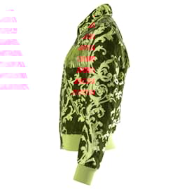 Saint Laurent-Saint Laurent FW16 Fringe Brocade Bomber Jacket in Red Cotton-Other