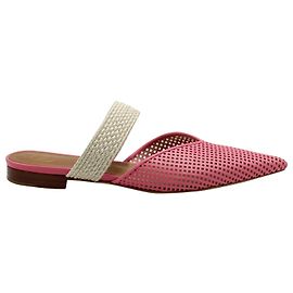 Autre Marque Malone Souliers Mules Maisie Flat in Pelle Rosa Rosa