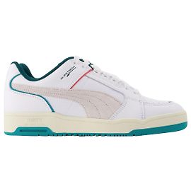 Puma Slipstream Retro Sum em couro branco e azul Multicor