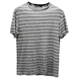 Alexander Wang-Alexander Wang Striped T-Shirt in Grey Linen-Grey