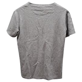 Valentino-Valentino T-shirt with Gromets in Grey Cotton-Grey