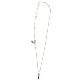 Chloé Collier pendentif alphabet Chloe "I" en laiton doré Doré