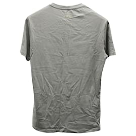 Versace-Versace Half Medusa Head Print T-Shirt in Grey Cotton-Grey