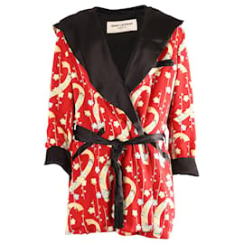 Saint Laurent-Kimono imprimé Saint Laurent en polyester multicolore-Autre