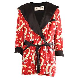 Saint Laurent Printed Kimono in Multicolor Polyester Other