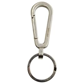 Prada-Prada Key Ring Holder in Silver Metal -Silvery