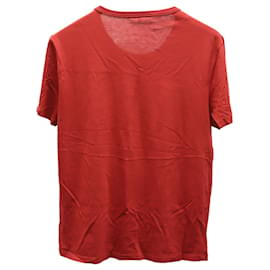 Gucci-Gucci lined G Logo T-Shirt in Red Cotton-Red