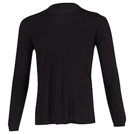 Autre Marque-Mr P. Crew Neck Sweater Top in Black Cashmere-Black