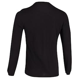 Autre Marque-Mr P. Crew Neck Sweater Top in Black Cashmere-Black