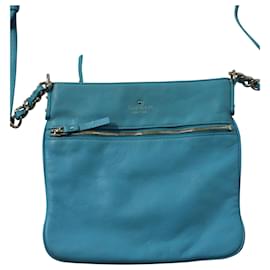 Kate Spade-Kate Spade Jackson Zip Crossbody Bag in Turquoise Leather-Other