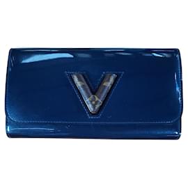Louis Vuitton-Reviravolta Louis Vuitton Portefeuille-Azul marinho
