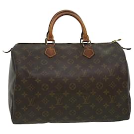 Louis Vuitton-Louis Vuitton Monogram Speedy 35 Hand Bag M41524 LV Auth ac887-Other