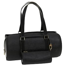 Louis Vuitton-LOUIS VUITTON Epi Soufflot Hand Bag Black M52222 LV Auth pt3987-Black