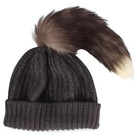 Dolce & Gabbana grey wool and silver fox hat Grey