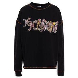 M Missoni Schwarzes Sweatshirt aus Baumwolle mit Paisley Print Schwarz Mehrfarben