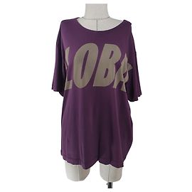 T-shirt Acne Global Violet en Coton Taille L Violet