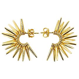 Bottega Veneta Agotado Pendientes Cono Chapado Oro Dorado